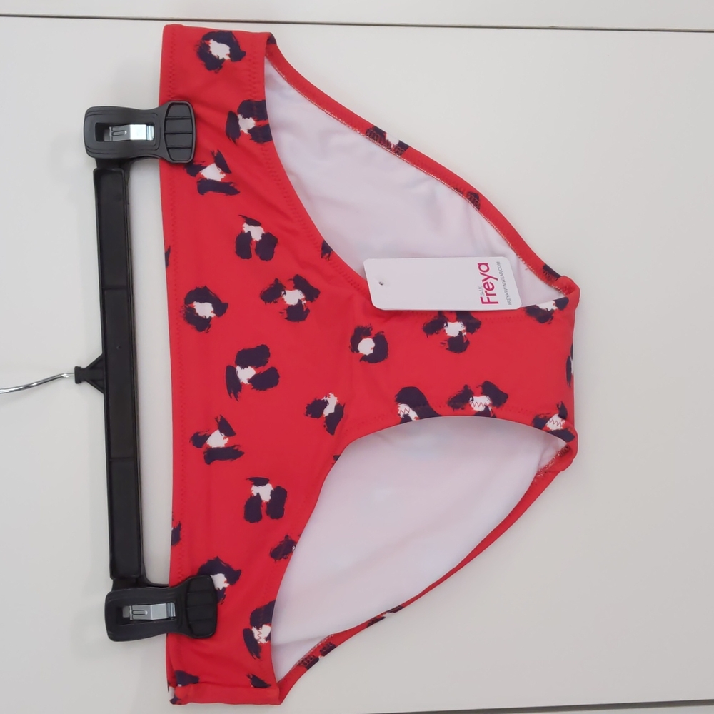 Freya full back, low rise bikini bottom in red. Multiple sizes available